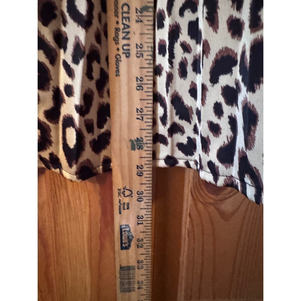 Sadie & Love Leopard Print Midi Skirt Animal Print Elastic Waist Size L Mobwife - Picture 6 of 6